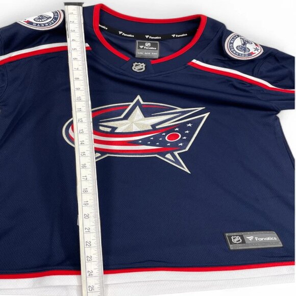 NEW Columbus Blue Jackets NHL Hockey Licensed SEWN Fanatics Youth Jersey L/XL - Picture 7 of 12
